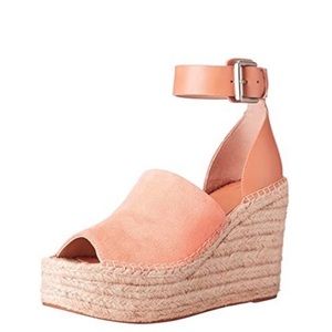 Marc Fisher Adalyn Wedges Espadrilles Suede Wrap Ankle 8.5 Rare Color